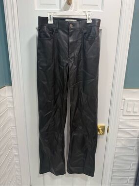 A&F Women's Black Faux Leather Jeans